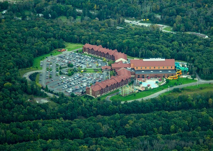 Water Park resort in the center of the picture