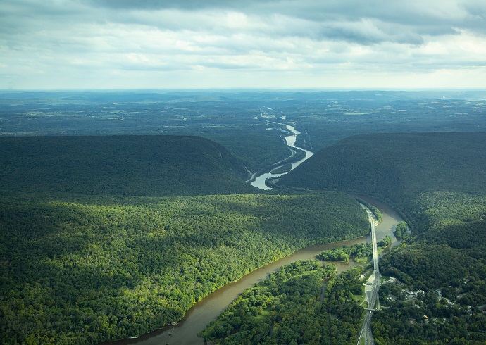 Water Gap Airplane Tour in the center of the image